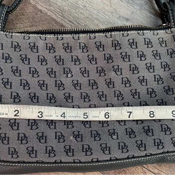 NWT Dooney & Bourke Mini Black and Gray Canvas Women's Clutch Bag Purse - Picture 9 of 10
